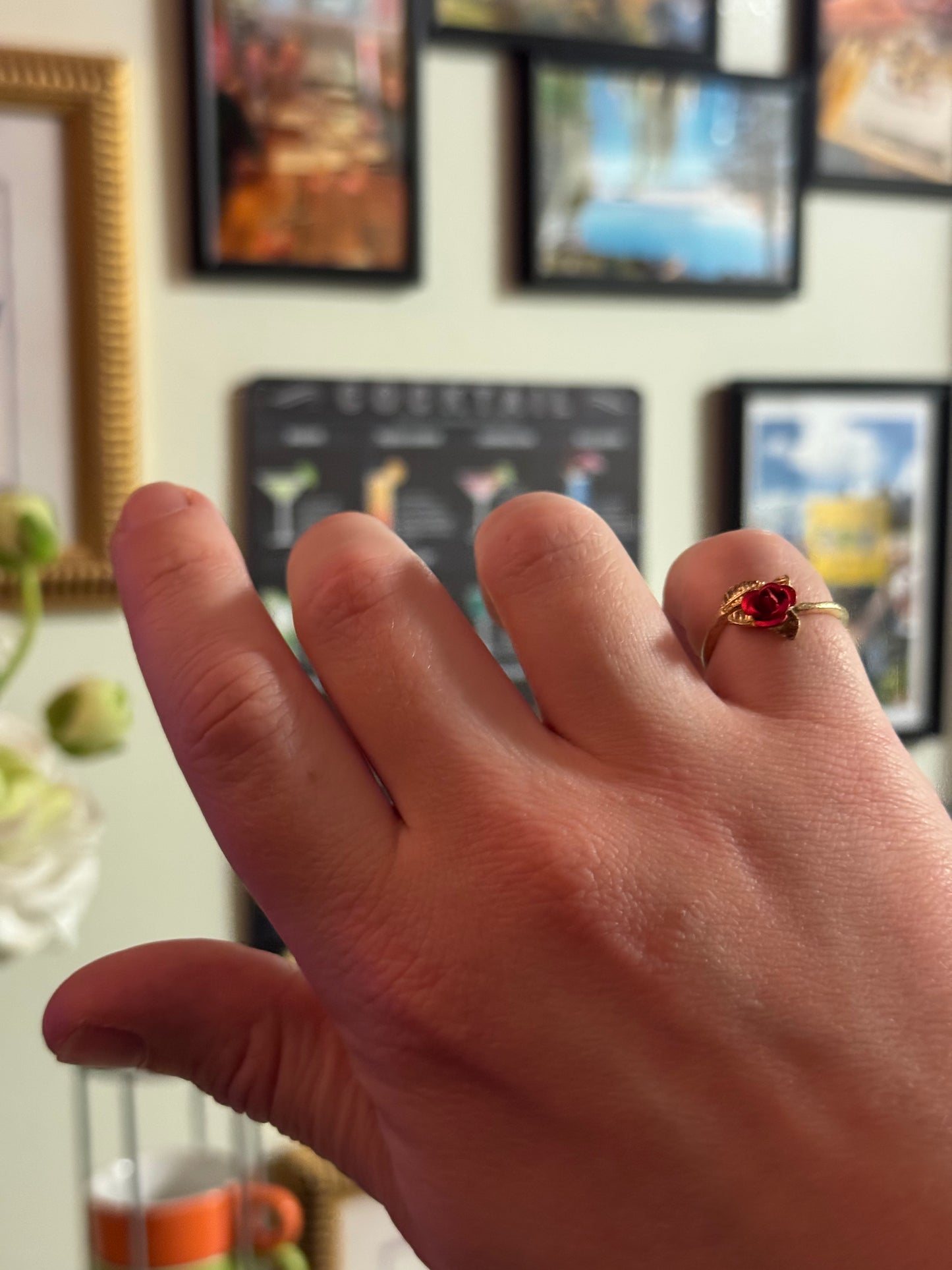 Rose & Leaf Ring