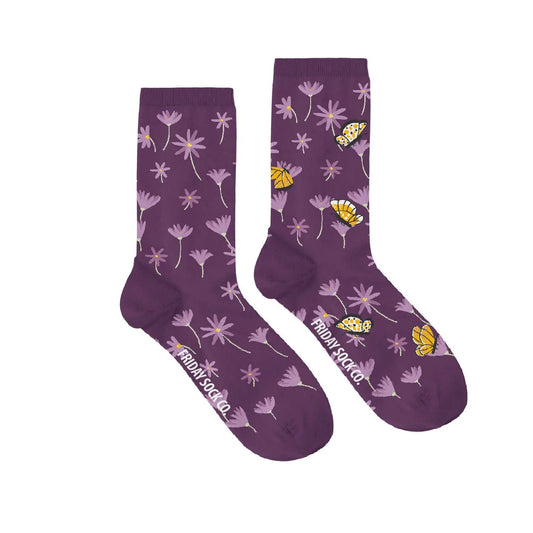 Women’s Purple Flower Socks