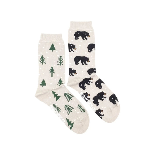 Women’s Holiday Bear & Tree Socks