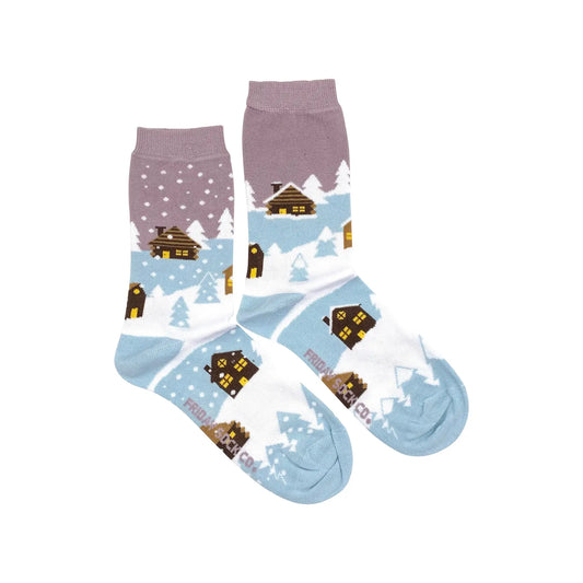 Women’s Snowy Village Christmas Socks