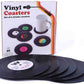 Retro Vinyl Record Coaster Set